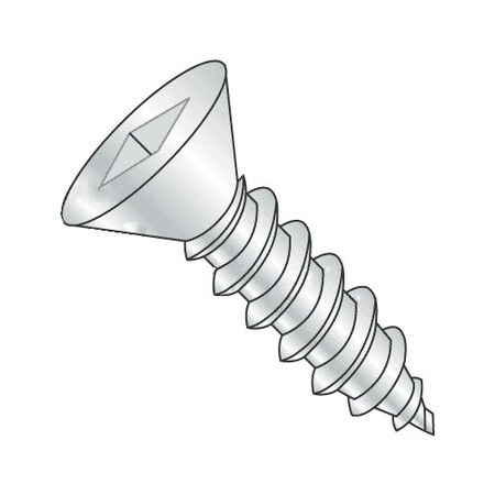 Newport Fasteners Sheet Metal Screw, #8-18 x 5/8 in, Zinc Plated Steel Flat Head Square Drive, 5000 PK 272638-5000